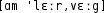 Grafik mit phonetischer Transkription des Belegs