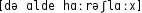 Grafik mit phonetischer Transkription des Belegs