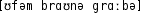 Grafik mit phonetischer Transkription des Belegs