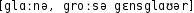 Grafik mit phonetischer Transkription des Belegs
