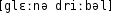 Grafik mit phonetischer Transkription des Belegs