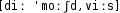 Grafik mit phonetischer Transkription des Belegs