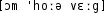 Grafik mit phonetischer Transkription des Belegs