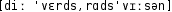 Grafik mit phonetischer Transkription des Belegs