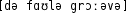 Grafik mit phonetischer Transkription des Belegs