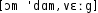 Grafik mit phonetischer Transkription des Belegs