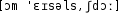 Grafik mit phonetischer Transkription des Belegs