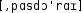 Grafik mit phonetischer Transkription des Belegs