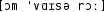 Grafik mit phonetischer Transkription des Belegs