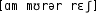 Grafik mit phonetischer Transkription des Belegs