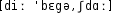 Grafik mit phonetischer Transkription des Belegs