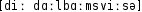 Grafik mit phonetischer Transkription des Belegs