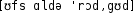 Grafik mit phonetischer Transkription des Belegs