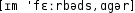 Grafik mit phonetischer Transkription des Belegs