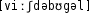 Grafik mit phonetischer Transkription des Belegs