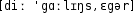 Grafik mit phonetischer Transkription des Belegs