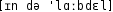 Grafik mit phonetischer Transkription des Belegs