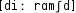 Grafik mit phonetischer Transkription des Belegs
