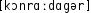 Grafik mit phonetischer Transkription des Belegs