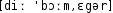 Grafik mit phonetischer Transkription des Belegs