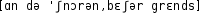 Grafik mit phonetischer Transkription des Belegs
