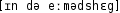 Grafik mit phonetischer Transkription des Belegs