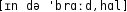 Grafik mit phonetischer Transkription des Belegs