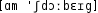 Grafik mit phonetischer Transkription des Belegs