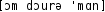 Grafik mit phonetischer Transkription des Belegs