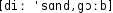 Grafik mit phonetischer Transkription des Belegs