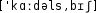 Grafik mit phonetischer Transkription des Belegs