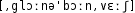 Grafik mit phonetischer Transkription des Belegs