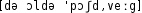 Grafik mit phonetischer Transkription des Belegs