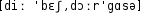 Grafik mit phonetischer Transkription des Belegs