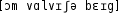 Grafik mit phonetischer Transkription des Belegs