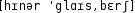 Grafik mit phonetischer Transkription des Belegs
