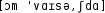 Grafik mit phonetischer Transkription des Belegs
