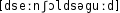 Grafik mit phonetischer Transkription des Belegs