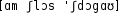 Grafik mit phonetischer Transkription des Belegs