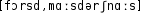 Grafik mit phonetischer Transkription des Belegs