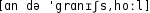 Grafik mit phonetischer Transkription des Belegs