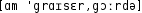 Grafik mit phonetischer Transkription des Belegs