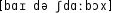 Grafik mit phonetischer Transkription des Belegs