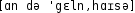 Grafik mit phonetischer Transkription des Belegs