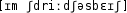 Grafik mit phonetischer Transkription des Belegs