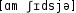 Grafik mit phonetischer Transkription des Belegs