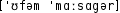 Grafik mit phonetischer Transkription des Belegs