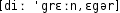 Grafik mit phonetischer Transkription des Belegs