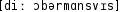 Grafik mit phonetischer Transkription des Belegs