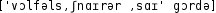 Grafik mit phonetischer Transkription des Belegs